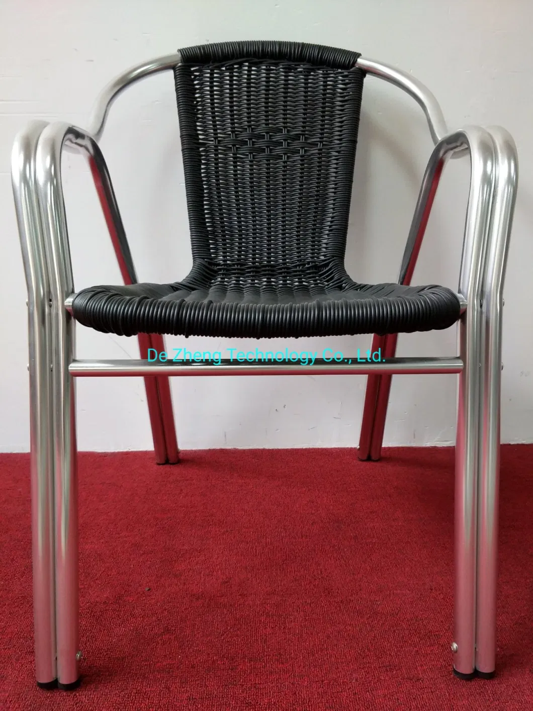 Morden and Strong Colorful Wicker Dining Chair Indoor and Outdoor Metal Rattan Furniture