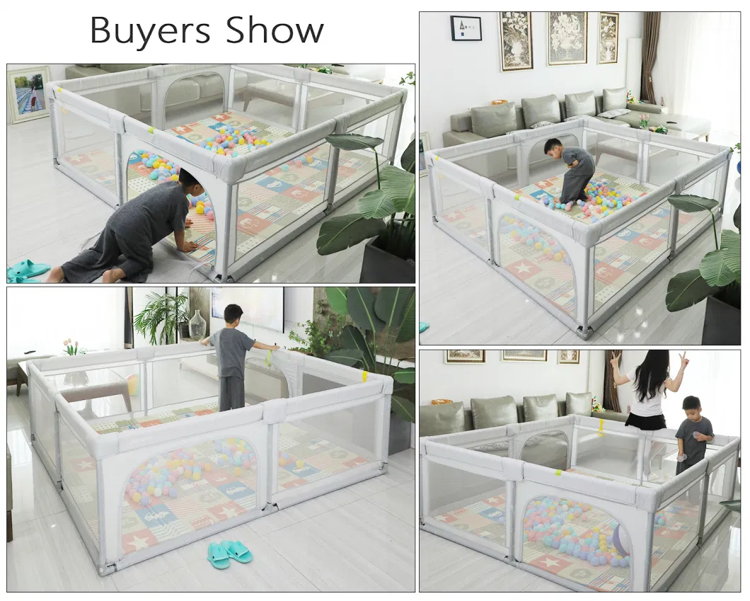 Baby Playpen, 79 X 71 Inches Large Playard with Gate for Toddlers
