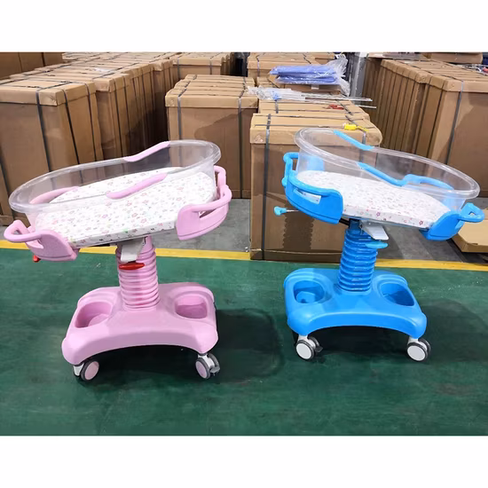 Hochwertiges bewegliches ABS-Kunststoff-Neugeborenen-Babybett für Kleinkinder, hydraulisches Babybett für den Krankenhausgebrauch