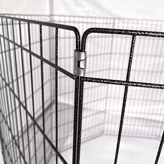 Großer Hundespielstall mit Tür, 48 Zoll Metallzaun für Hunde, Katzen, Kaninchen